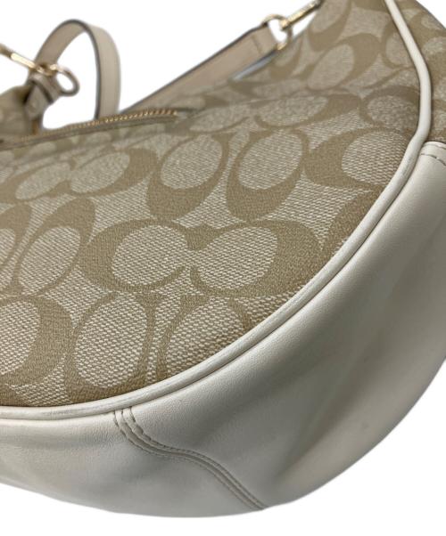 COACH（コーチ）COACH (コーチ) ショルダーバッグ ホワイト×ベージュの古着・服飾アイテム