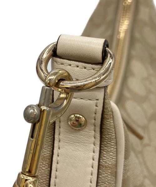 COACH（コーチ）COACH (コーチ) ショルダーバッグ ホワイト×ベージュの古着・服飾アイテム