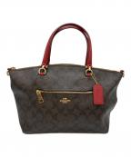 COACHコーチ）の古着「2WAYバッグ」｜ブラウン×レッド