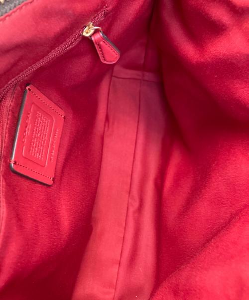 COACH（コーチ）COACH (コーチ) 2WAYバッグ ブラウン×レッドの古着・服飾アイテム