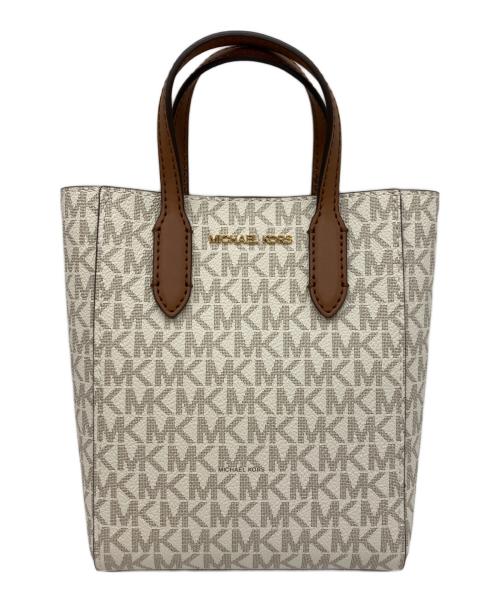 MICHAEL KORS（マイケル・コース）MICHAEL KORS (マイケル・コース) 2WAYバッグ ホワイト×ブラウンの古着・服飾アイテム