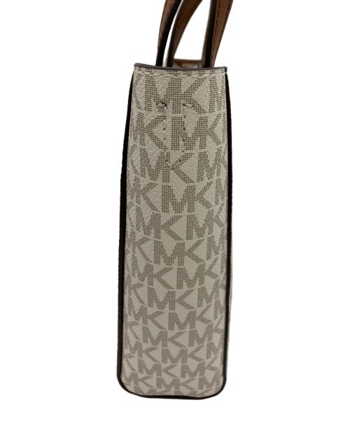 MICHAEL KORS（マイケル・コース）MICHAEL KORS (マイケル・コース) 2WAYバッグ ホワイト×ブラウンの古着・服飾アイテム