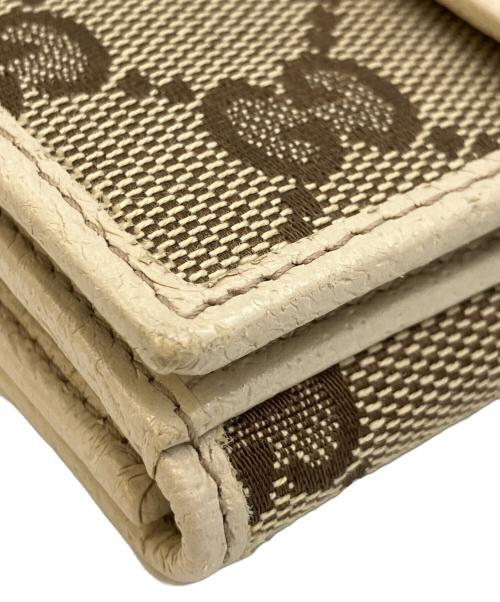 GUCCI（グッチ）GUCCI (グッチ) 2つ折り財布 アイボリー×ベージュの古着・服飾アイテム