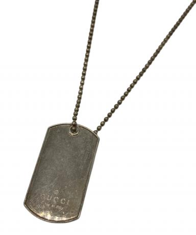 中古・古着通販】GUCCI (グッチ) ドッグタグネックレス シルバー