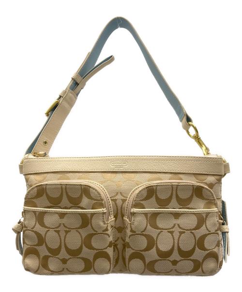 COACH（コーチ）COACH (コーチ) ハンドバッグ ベージュの古着・服飾アイテム