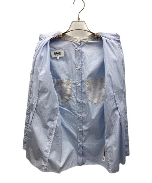 MM6 Maison Margiela（エムエムシックスメゾンマルジェラ）MM6 Maison Margiela (エムエムシックスメゾンマルジェラ) 長袖シャツ ブルー×ホワイト サイズ:42の古着・服飾アイテム