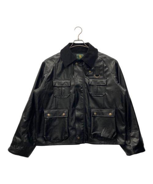 Noen（ノエン）Noen (ノエン) フェイクレザージャケット ブラック サイズ:Lの古着・服飾アイテム