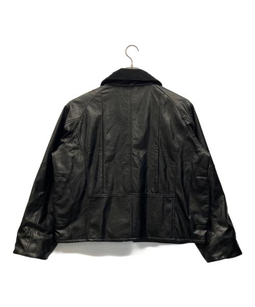 Noen（ノエン）Noen (ノエン) フェイクレザージャケット ブラック サイズ:Lの古着・服飾アイテム