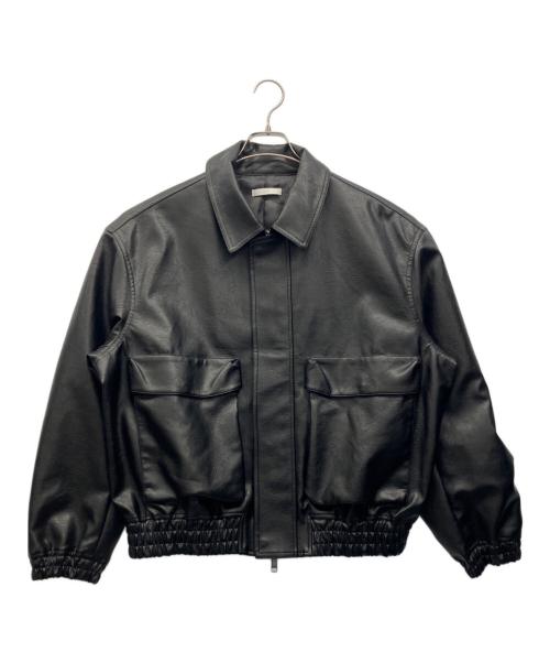 WYM（ウィム バイ リドム）WYM (ウィム バイ リドム) フェイクレザージャケット ブラック サイズ:Mの古着・服飾アイテム