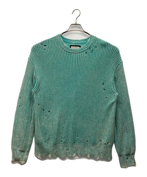 MAISON SPECIAL（メゾンスペシャル）MAISON SPECIAL (メゾンスペシャル) ダメージ加工ニット スカイブルーの古着・服飾アイテム
