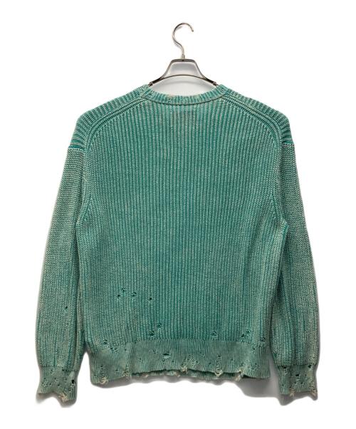 MAISON SPECIAL（メゾンスペシャル）MAISON SPECIAL (メゾンスペシャル) ダメージ加工ニット スカイブルーの古着・服飾アイテム