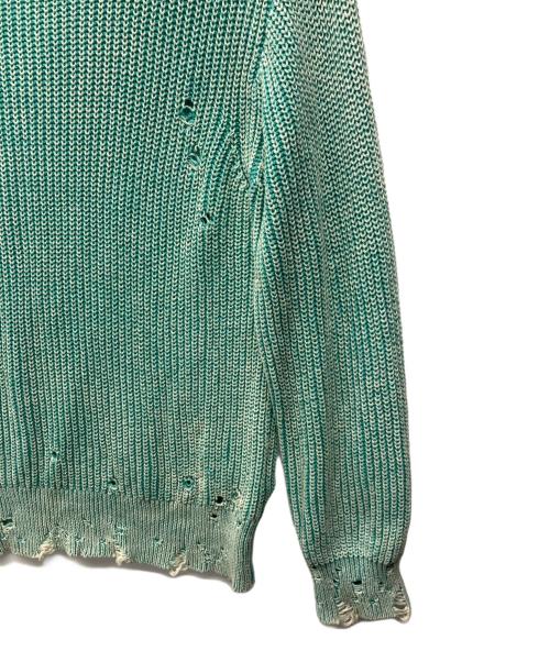 MAISON SPECIAL（メゾンスペシャル）MAISON SPECIAL (メゾンスペシャル) ダメージ加工ニット スカイブルーの古着・服飾アイテム