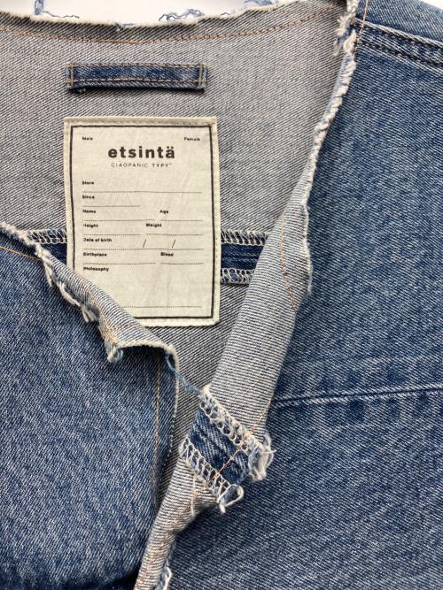 etsinta（エシンタ）etsinta (エシンタ) リメイクデニムオーバージャケット インディゴ サイズ:ONEの古着・服飾アイテム