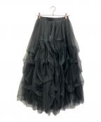 Belle vintageベル ヴィンテージ）の古着「ボリュームチュールスカート」｜ブラック