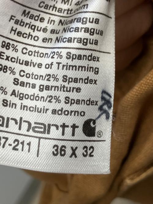 CarHartt（カーハート）CarHartt (カーハート) ダックダブルニーオーバーオール ブラウン サイズ:W36の古着・服飾アイテム