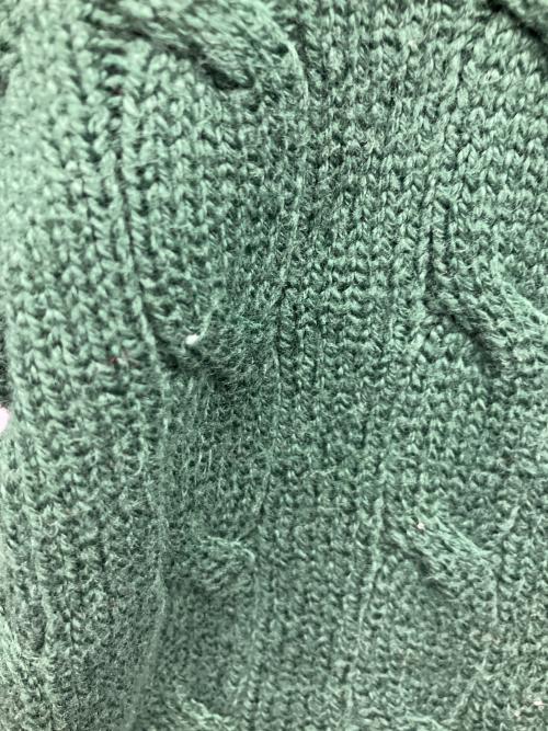 POLO RALPH LAUREN（ポロ・ラルフローレン）POLO RALPH LAUREN (ポロ・ラルフローレン) ケーブルニット グリーン サイズ:XSの古着・服飾アイテム
