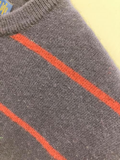 POLO RALPH LAUREN（ポロ・ラルフローレン）POLO RALPH LAUREN (ポロ・ラルフローレン) ウールニット ネイビー サイズ:XSの古着・服飾アイテム