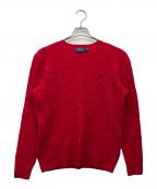 POLO RALPH LAURENポロ・ラルフローレン）の古着「ケーブルニット」｜レッド