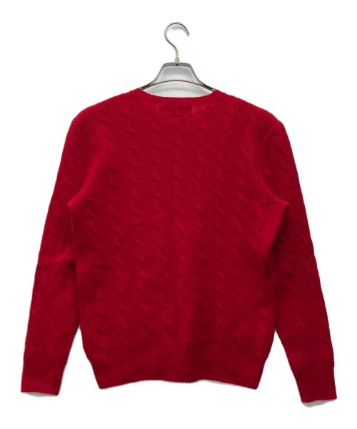 POLO RALPH LAUREN（ポロ・ラルフローレン）POLO RALPH LAUREN (ポロ・ラルフローレン) ケーブルニット レッド サイズ:XSの古着・服飾アイテム