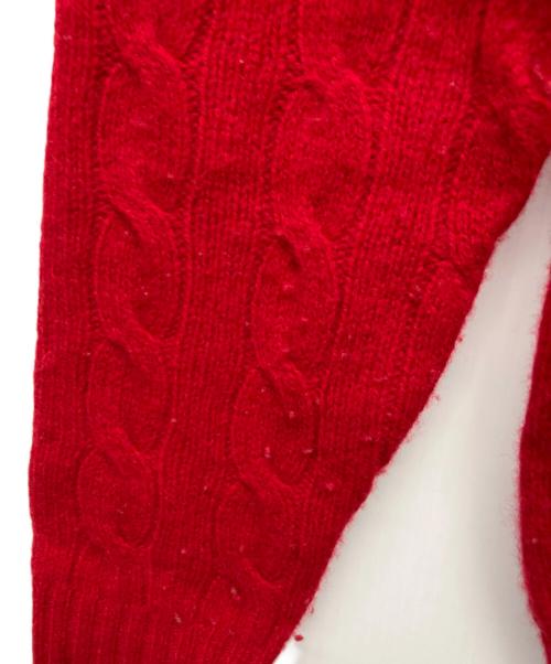 POLO RALPH LAUREN（ポロ・ラルフローレン）POLO RALPH LAUREN (ポロ・ラルフローレン) ケーブルニット レッド サイズ:XSの古着・服飾アイテム