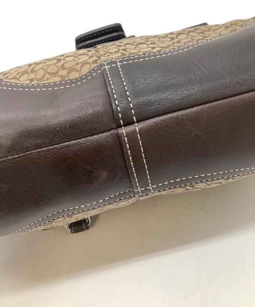 COACH（コーチ）COACH (コーチ) ハンドバッグ ブラウン×ベージュの古着・服飾アイテム
