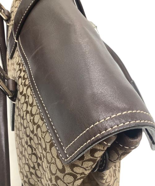 COACH（コーチ）COACH (コーチ) ハンドバッグ ブラウン×ベージュの古着・服飾アイテム