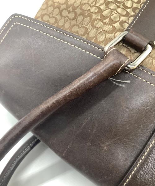 COACH（コーチ）COACH (コーチ) ハンドバッグ ブラウン×ベージュの古着・服飾アイテム