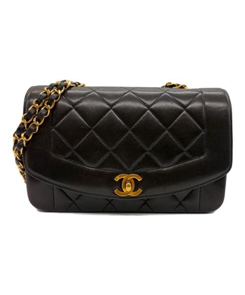 CHANEL（シャネル）CHANEL (シャネル) ダイアナ　チェーンショルダーバッグ ブラックの古着・服飾アイテム