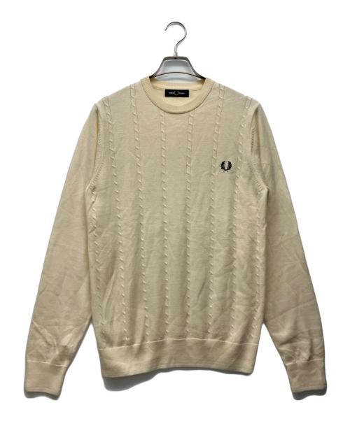 FRED PERRY（フレッドペリー）FRED PERRY (フレッドペリー) 薄手ニット アイボリー サイズ:Sの古着・服飾アイテム