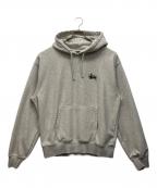 stussyステューシー）の古着「プルオーバーパーカー」｜グレー