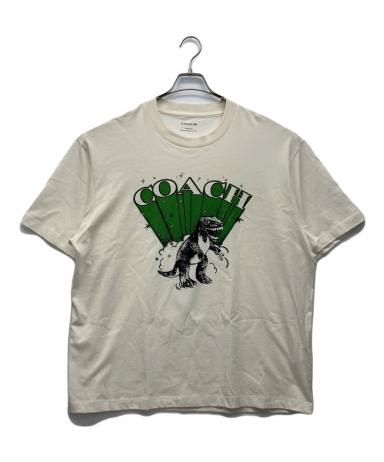 中古・古着通販】COACH (コーチ) ダイナソーTシャツ ホワイト サイズ:L