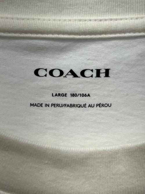 COACH（コーチ）COACH (コーチ) ダイナソーTシャツ ホワイト サイズ:Lの古着・服飾アイテム