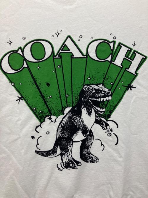 COACH（コーチ）COACH (コーチ) ダイナソーTシャツ ホワイト サイズ:Lの古着・服飾アイテム