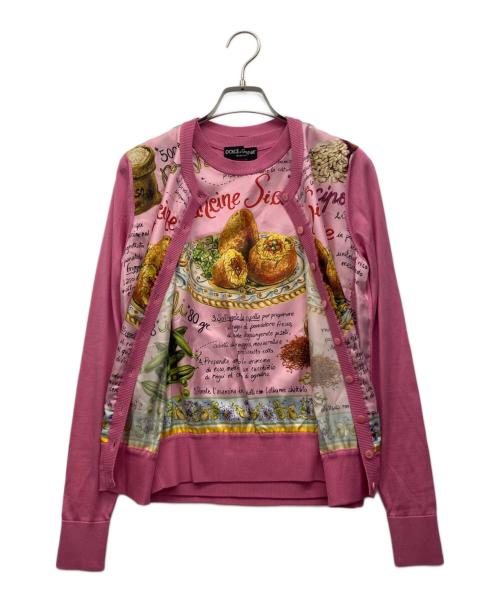 DOLCE & GABBANA（ドルチェ＆ガッバーナ）DOLCE & GABBANA (ドルチェ＆ガッバーナ) アンサンブルカーディガン ピンク サイズ:38の古着・服飾アイテム