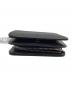 中古・古着 PAUL SMITH (ポールスミス) ブライトストライププラー 2つ折り財布 ブラック 未使用品：12000円