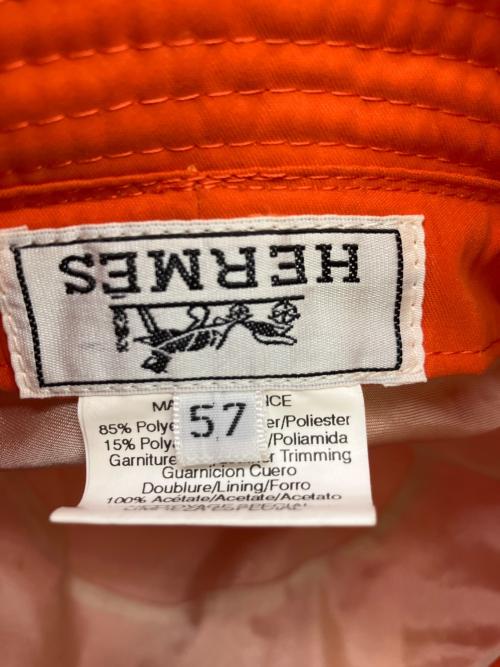 HERMES（エルメス）HERMES (エルメス) バケットハット オレンジ サイズ:57の古着・服飾アイテム