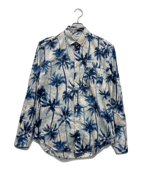 Saint Laurent Paris（サンローランパリ）Saint Laurent Paris (サンローランパリ) 長袖シャツ ブルー×ホワイト サイズ:40の古着・服飾アイテム