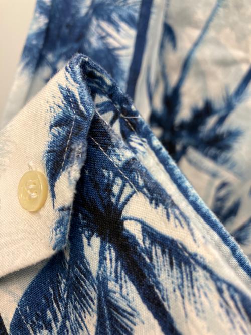 Saint Laurent Paris（サンローランパリ）Saint Laurent Paris (サンローランパリ) 長袖シャツ ブルー×ホワイト サイズ:40の古着・服飾アイテム