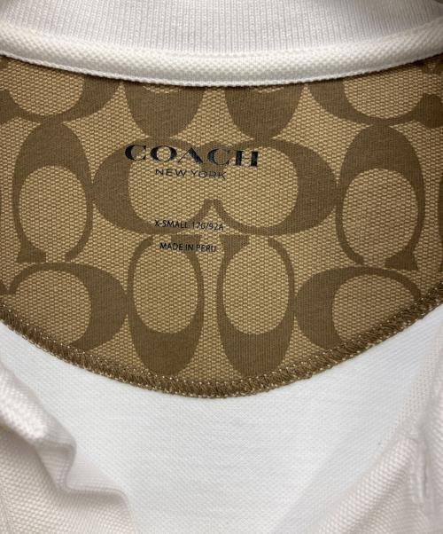 COACH（コーチ）COACH (コーチ) 半袖ポロシャツ ホワイト サイズ:XSの古着・服飾アイテム
