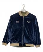 BEN DAVISベンデイビス）の古着「スタジャン」｜ネイビー×オリーブ