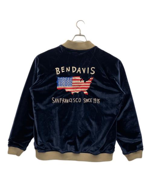 BEN DAVIS（ベンデイビス）BEN DAVIS (ベンデイビス) スタジャン ネイビー×オリーブ サイズ:Lの古着・服飾アイテム