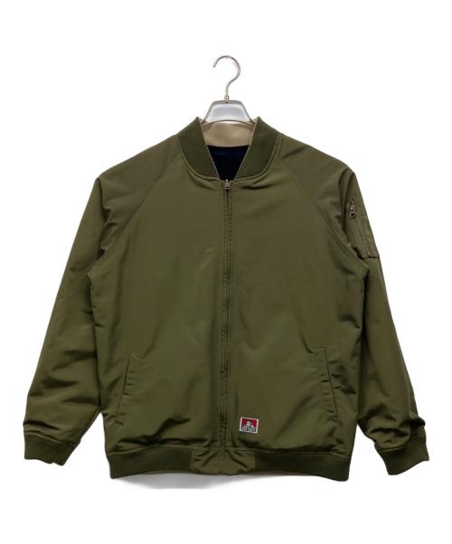 BEN DAVIS（ベンデイビス）BEN DAVIS (ベンデイビス) スタジャン ネイビー×オリーブ サイズ:Lの古着・服飾アイテム