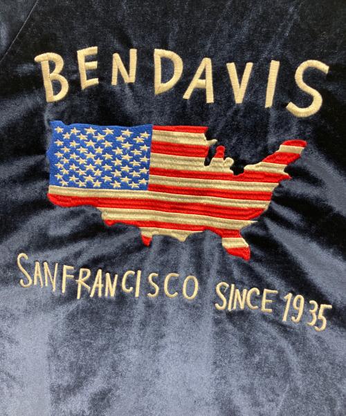 BEN DAVIS（ベンデイビス）BEN DAVIS (ベンデイビス) スタジャン ネイビー×オリーブ サイズ:Lの古着・服飾アイテム