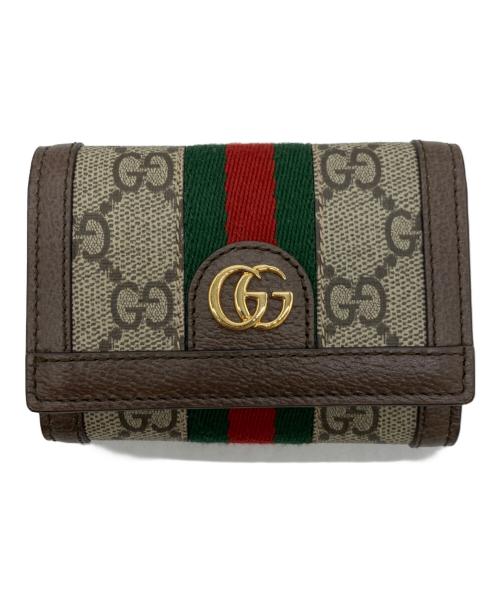GUCCI（グッチ）GUCCI (グッチ) 3つ折り財布 ベージュの古着・服飾アイテム