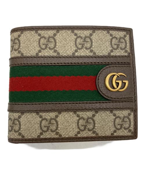 GUCCI（グッチ）GUCCI (グッチ) 2つ折り財布 ベージュの古着・服飾アイテム