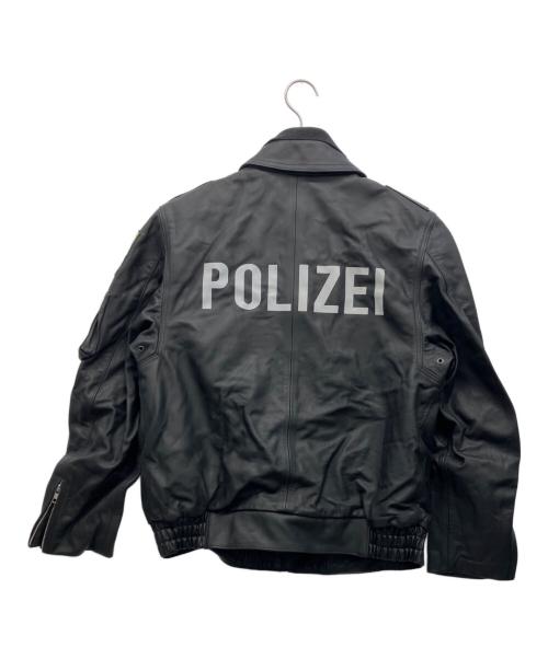 POLIZEI BECKUMER LEDER（ポリツァイ ベックマー レーダー）POLIZEI BECKUMER LEDER (ポリツァイ ベックマー レーダー) レザージャケット ブラック サイズ:38の古着・服飾アイテム