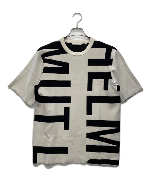 HELMUT LANG（ヘルムートラング）HELMUT LANG (ヘルムートラング) 半袖カットソー ホワイト×ブラック サイズ:Mの古着・服飾アイテム