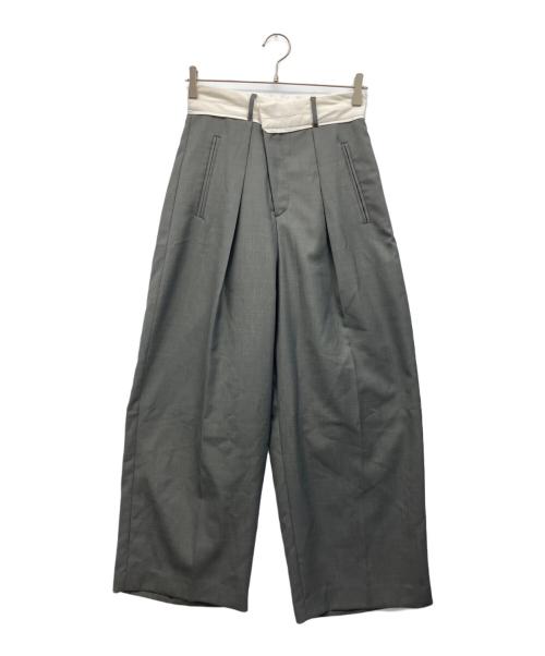 STUDIOUS（ステュディオス）STUDIOUS (ステュディオス) アシンメトリックフロントトラウザーパンツ グレー サイズ:1の古着・服飾アイテム