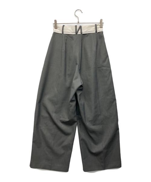 STUDIOUS（ステュディオス）STUDIOUS (ステュディオス) アシンメトリックフロントトラウザーパンツ グレー サイズ:1の古着・服飾アイテム