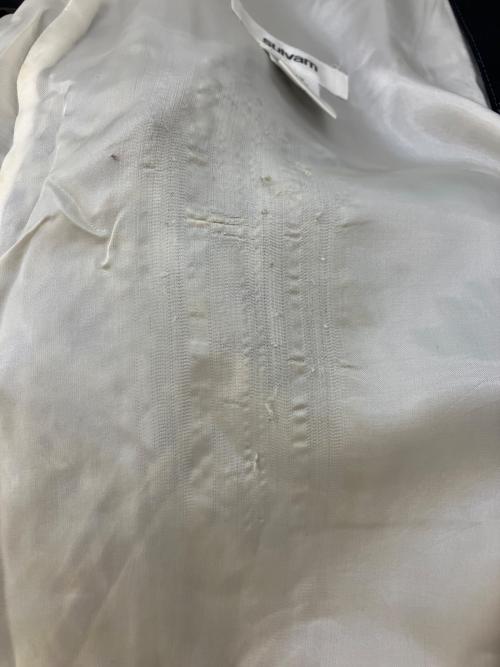 sulvam（サルバム）sulvam (サルバム) グレンチェック裾ジップボンテージスラックスパンツ グレー サイズ:Mの古着・服飾アイテム